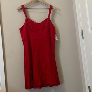 Old Navy red midi dress size large NWT
